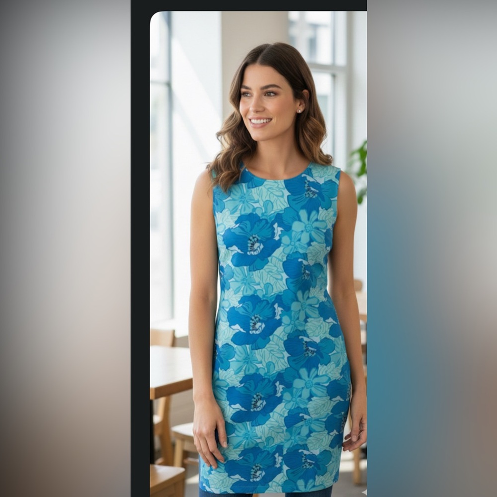 Tommy Hilfiger stretch blue‎ floral dress